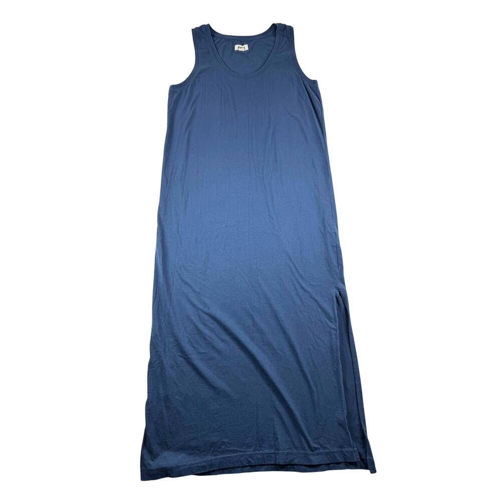 Pact Navy Sleeveless Midi Tank Dress with Side Slit